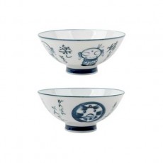유포코리아 일제 도자기 일본인형, 일본오뚝 대접 (세이라-2,4) 일식기 / 일제그릇 / 도자기그릇 / 국그릇