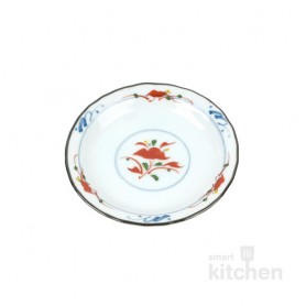 유포코리아 일제 도자기 (티아라-64,65) 빨간꽃 접시 2종 택1 반찬접시 / 반찬기 / 반찬그릇 / 일식기 / 일제그릇 / 업소용그릇 / 도자기그릇