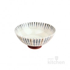유포코리아 일제 도자기 2색줄 대접 (일제-585) 국그릇 / 업소용그릇 / 업소용식기 / 도자기그릇 / 다용도그릇