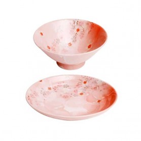 유포코리아 일제-141,143 도자기 핑크 볼 2종 택1 빙수볼 다용도볼 도자기볼 업소용그릇 도자기그릇 업소용식기 예쁜그릇