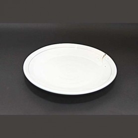 에릭스 흰꽃백자 물레접시 [ 1~4 ] 백자물레접시 도자기그릇 도자기접시