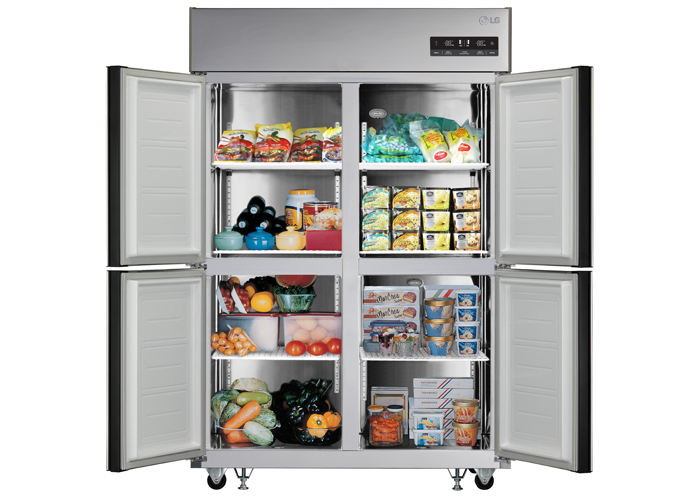 LG 업소용 일체형 냉장고45BOX(1060ℓ급)C110AHB 스텐 냉장2칸 냉동2칸 가격문의